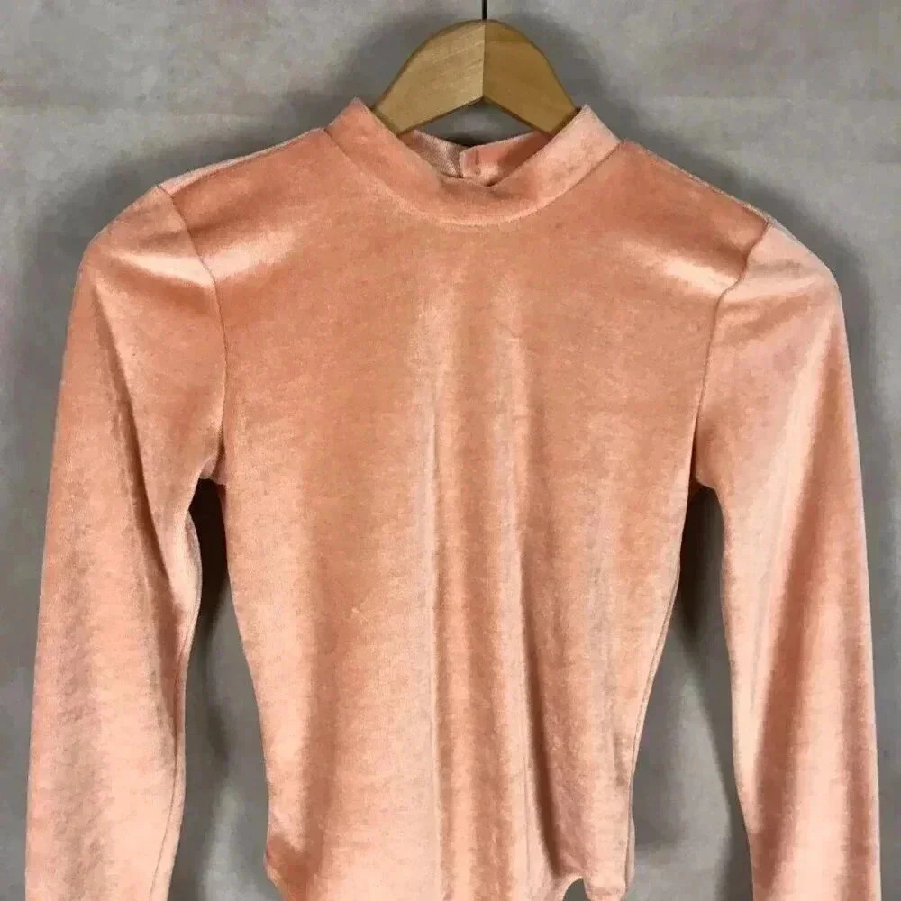 Urban Outfitters Velvet Long Sleeve Bodysuit SMALL - Picture 12 of 13